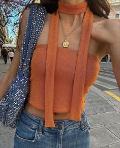 Orange Top Outfit Ideas, Italian Summer Outfits, Holiday Outfits Summer, Clubbing Outfits, Outfit Primavera, Creation Couture, Stockholm Fashion, Italian Summer, Chic Dresses