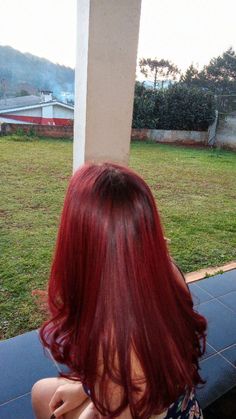 Burgundy Hair Medium Length, Red With Blonde Hair, Maroon Red Hair, Cutest Hairstyles, Dyeing Hair, December Hair, Cherry Red Hair, Wine Hair, Red Hair Inspo