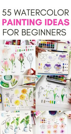 watercolor painting ideas for beginners that are easy and fun to do with the kids