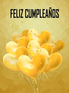 a bunch of balloons with the words feliz cumpleanos