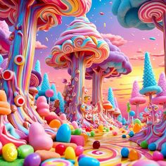 an image of candy land with lots of colorful candies