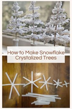 how to make snowflake crystalized trees