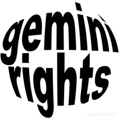 the words gemm rights written in black and white