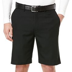 When you bend down to gauge your last winning putt, the last thing you want is for your shorts to rip and break in the wrong places. Our PGA TOUR Men's DriFlux Golf Performance Expandable Waist Flat Front Shorts have a comfort waistband that moves with you when you bend, stretch, run, whatever you decide to do. With our powerful sun blocking UPF 50 rating for superior sun protection—you'll be hard-pressed to find a better choice for premium golf wear.Part of Our Core Bottoms Collection: Comforta Golf Athletic Shorts With Built-in Liner, Golf Bottoms With Built-in Shorts And 4-way Stretch, Classic Sports Bottoms, Fitted Black Golf Bottoms, Golf Wear, Putt Putt, Break In, Pga Tour, Range Of Motion