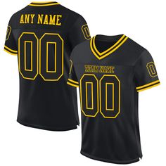 Order the jersey with special name & number you want from our shop, making a vibrant look on the field or daily life! Features: 1. Material: 100% Recycled Polyester-Body; 88% Nylon/12% Spandex-Neckline, Sides, Sleeves 2. Fit: Authentic jerseys have an athletic cut that fits snug in the chest and shoulders. 3. Stitched tackle twill name and numbers 4. Sublimated stripes on sleeves 5. Zone stretch fabric for enhanced movement; Tailored fit designed for movement 6. Moisture-wicking fabric has spong Football Jersey Shirt, Classic Football Shirts, St. Patricks Day, Shirt Football, Custom Football, Alpha Kappa Alpha, Football Design, 3d Pattern, Black Neon