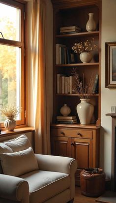 a living room filled with furniture and a fire place in front of a large window