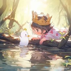 Anime Pp, Cute Anime Chibi, A Duck, Girls Cartoon Art