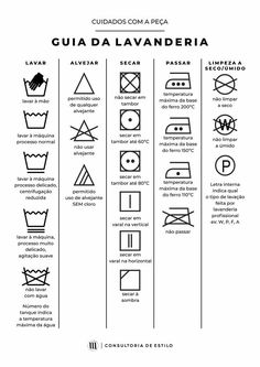 an image of laundry symbols in spanish with instructions on how to wash them and what to use