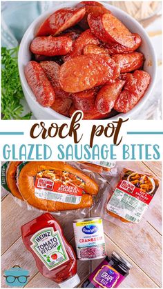 crock pot glazed sausage bites are an easy and delicious snack for the whole family