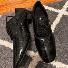 Brand New Never Been Worn! Black Synthetic Dress Shoes For Party, Black Plain Toe Dress Shoes For Party, Black Synthetic Dress Shoes For Spring, Black Plain Toe Oxfords For Party, Black Synthetic Oxfords For Business Casual, Black Synthetic Dress Shoes For Business Casual, Black Low-top Dress Shoes For Formal Occasions, Casual Black Dress Shoes For Party, Boat Sneakers