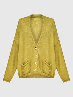 This classic cardi sweater has a slightly oversized boyfriend fit with a v-neckline and button front closures. It features two patch pockets at front and is trimmed with ribbed knit at the hemlines. it's finished off with long dropped sleeves. Fit fact: Runs roomy with a relaxed boyfriend fit Sweater knit 57% Acrylic, 29% Polyamide, 7% Viscose, 7% Wool Professional Dry Clean Made in Israel Style # AS726O Fitted Sweater, Sweater Knit, Boyfriend Fit, Cardigan Sweater, Patch Pocket, Pre Order, Sweater Cardigan, Ribbed Knit, Knitted Sweaters