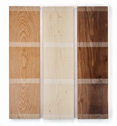 four different types of wood are shown in this image