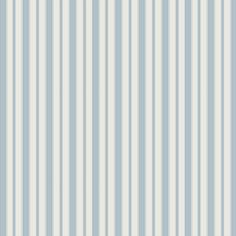 a blue and white striped wallpaper with vertical stripes