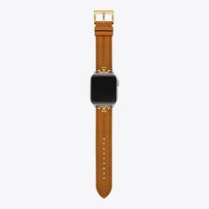 Made exclusively for your Apple Watch®. The new Kira leather band in ultra-soft leather with a Double T. Designed to sit comfortably on your wrist, it is perfect for everyday wear. To attach, push the quick-release button on the back of the watch to slide out and replace the existing band. Modern Leather Watch Accessories With Leather Strap, Classic Leather Watch Bands With Palladium Hardware, Modern Brown Leather Watch Accessories, Modern Leather Apple Watch Band For Everyday Use, Classic Leather Apple Watch Band For Everyday, Modern Leather Apple Watch Band, Modern Brown Watch With Palladium Hardware, Modern Adjustable Leather Watch Bands, Modern Brown Leather Watch Bands