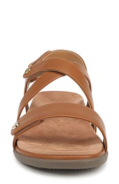 Adjustable straps offer a customized fit in a sleek leather sandal grounded by a contoured footbed and subtle wedge heel. 1 1/2" heel; 3/4" platform Adjustable straps with hook-and-loop closures Contoured footbed with arch support Leather upper/synthetic lining/rubber sole Imported Leather Working Group certified This product meets Nordstrom Responsible Sourcing and Manufacturing criteria: made with practices that meet higher environmental or social standards Social Standards, Refashion Clothes, Slingback Sandal, Nordstrom Store, Anniversary Sale, Fit In, Leather Working, Arch Support, Wedge Heels