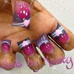 Pink Base Nails, Curvy Nails, Flare Acrylic Nails, Mcbling Nails, Curve Nails, Base Nails, Ugly Nails, Ashley Murphy, Flare Nails