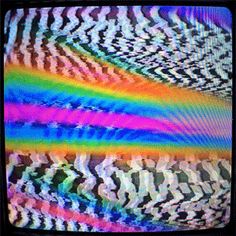 an image of a television screen with colorful lines on it