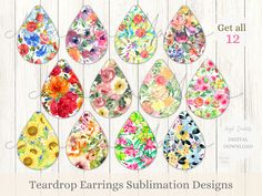 Earrings Sublimation, Earring Sublimation, Earring Template, Sublimation Ideas Projects Inspiration, Image Collage, Flowers Earrings, Earring Trends, Earrings Inspiration, Fun Earrings