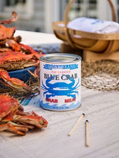 Vintage Chesapeake Blue Crab Candle Weston Table Seafood Restaurants, Crab Shack, Coconut Wax Candles, Blue Crab, Seafood Restaurant, Pop Artist, Tin Can, Wax Candle, Vintage Tin