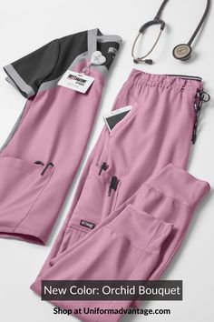 Find new color Orchid Bouquet in Grey's Anatomy Active Scrubs Collection. Grey's Anatomy Active Scrubs collection is a perfect fit for those looking for a more sporty, athletic style. The scrub tops feature mesh detail, giving you an even more distinct look. Show how proactive you really are in your new Grey's Anatomy Active Scrubs by Barco, available at UniformAdvantage.com!