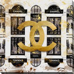 Artist: BY Jodi Product Type: Gallery Wrapped Canvas Chanel Wall Art, Chanel Decor, Chanel Art, Chanel Logo, Stretched Canvas Wall Art, Shopping Chanel, Fashion Wall Art, Black And White Aesthetic, New Wall