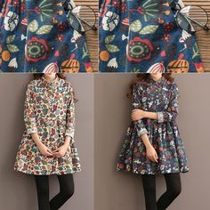 Retro floral cotton dress spring shirt dresses long sleeve pinkThis dress is made of cotton, linen fabric, soft and breathy, suitable for summer, so loose dresses to make you comfortable all the time.Measurement: Size M length 85cm / 33.15" Shoulder 38cm / 14.82" Bust 94cm / 36.66" Waist 98cm / 38.22" Sleeve Length 56cm / 21.84" Armhole 380cm / 148.2" Cuff 24cm / 9.36" hem 190cm / 74.1" Size L length 87cm / 33.93" Shoulder 38cm / 14.82" Bust 98cm / 38.22" Waist 100cm / 39" Sleeve Length 57cm / 2 Dresses To Make, Draping Fashion, Loose Dresses, Floral Cotton Dress, Dress Blouse, Dress Spring, Cotton Linen Fabric, Shirt Dresses, Long Shirt Dress