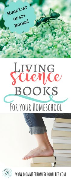 a book with the title living science books for your homeschool