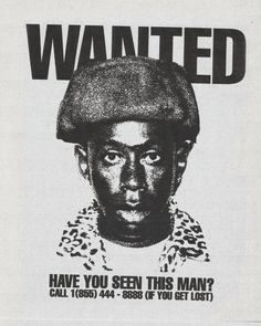 Jamel Shabazz, Tyler The Creator Wallpaper, Wanted Poster, Graphic Tshirt Design, Black And White Posters, Vintage Poster Art, Tyler The Creator, White Photo