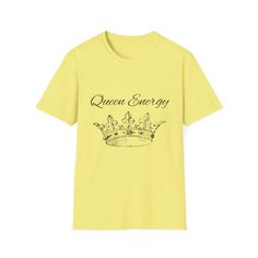 Embrace your inner queen with this Queen Energy tee. Made from 100% ring-spun cotton, this unisex t-shirt feels lightweight and comfortable all year round. The classic fit and crew neckline make it versatile for any occasion, whether formal or semi-formal. Perfect for those looking to exude confidence and power in their everyday style. Ideal for wearing during Women's History Month, International Women's Day, and any day you want to channel your inner royalty. Product features - 100% ring-spun cotton for durability and smooth fabric - Classic fit with crew neckline for versatile style - Pearlized, tear-away label for total wearing comfort - Ethically grown and harvested US cotton - Available in various fabric blends for different color options Care instructions - Do not dryclean - Machine Feminist Clothing, Queen Energy, Graphic Shirts Women, Feminist Clothes, Women's History Month, Exude Confidence, Women's History, Womens History Month, International Women's Day