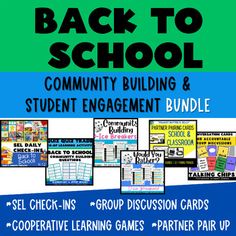 back to school community building and student engagement bundle