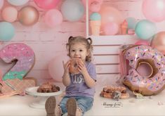 Two Sweet Birthday Photo Shoot, Two Sweet Party 2nd Birthday Photoshoot, Two Sweet Photoshoot, Two Sweet Photoshoot Ideas, Donut Photoshoot, Sweet Photoshoot, Two Sweet, Sweet Birthday, Birthday Photography