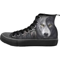 Spiral Wolf Chi - Sneakers - Men'S High Top Laceup Punk Rock Aesthetic, High Tops Women, Rock Aesthetic, Men's High Top Sneakers, Mens High Tops, Trendy Sneakers, Converse High Top Sneaker, Converse Chuck Taylor High Top Sneaker, Lace Tops