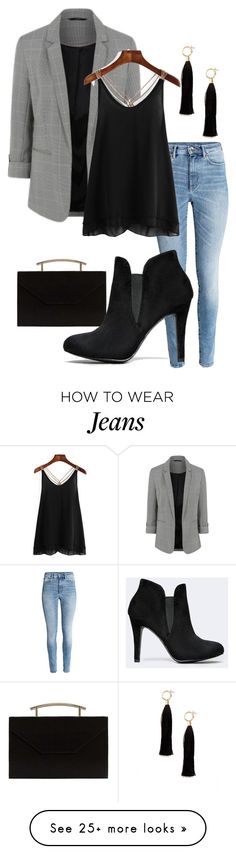 by bckastl on Polyvore featuring MANGO, BlazÃ© Milano and Forever 21 How To Wear Jeans, Blazer And Jeans, Clothes And Shoes, Komplette Outfits, Business Casual Outfits, Fashion Mode, Mode Inspiration, Outfits Casuales