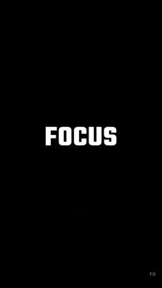 the word focus is written in white on a black background