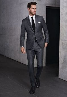 Suits Business, Cocktail Party Fashion, Wedding Suits For Men, Formal Wedding Suit, Groom Suit Grey, Charcoal Gray Suit, Man Blazer