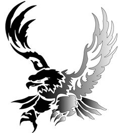 an eagle tattoo design on a white background