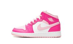 Air Jordan 1 Mid GS "Fierce Pink" - Stadium Goods Air Jordan 1 Mid Gs, Pink Jordans, Sneakers Box, Kobe Shoes, Preppy Shoes, Nike Air Jordan 1 Mid, Cute Nike Shoes, Cute Nikes, Pink Nikes