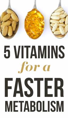 5 Vitamins You Should Be Taking For A Faster Metabolism Find out which vitamins you should be taking for a faster metabolism according to dermatologists on SHEFinds.com Vitamins For Metabolism, Faster Metabolism, Diet Healthy, Low Fat Diets, Essential Nutrients