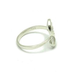 Sterling silver ring - R001546. Stamped 925. Approximate weight 2.5 grams. Top width 1.7 cm (0.68 inches) All our jewels are made from solid sterling silver 925/1000 and are carefully crafted by hand in our family workshop. We dispatch your orders in 5 working days, worldwide and the postage is $5. We ship registered priority mail. Please allow 5-7 working days for delivery in Europe and 10-15 working days outside Europe. For any questions - please do not hesitate to contact me! Classic Sterling Silver Midi Rings Stamped 925, Classic Sterling Silver Midi Rings, Sterling Silver Hallmarked Open Initial Ring, Classic Sterling Silver Open Heart Ring, Sterling Silver Open Initial Ring Hallmarked, Sterling Silver Open Initial Ring With Hallmark, Sterling Silver Infinity Ring For Formal Occasions, Fine Jewelry Sterling Silver Butterfly Ring, Formal Sterling Silver Butterfly Ring In Silver Color