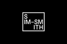 the logo for s m - sm th is shown in black and white, on a dark background