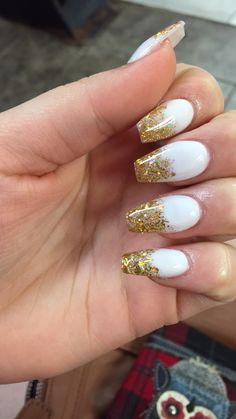 Confirmation Nails, Nails Acrylic White, Gold Coffin Nails, Prom Nails French, Nails 23, Grad Nails, Bday Stuff, Senior Homecoming, Prom Nails Red