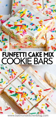 this funfetti cake mix cookie bars is the perfect treat for any party or celebration