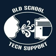 an old school tech support logo