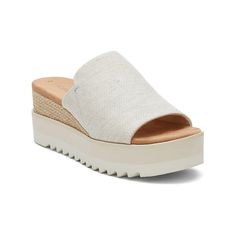 Manufacturer: Toms Size Origin: US Style Type: Wedge Sandals Collection: Toms Closure: Material: No Material Tag Fabric Type: Canvas Sku: BH5939498 Size: 8.5.  Color: Beige.  Gender: female.  Age Group: adult. Slip On Wedge Sandals, Wedge Sandals, Clothing And Shoes, Wedges, Slip On, Sandals, Women Shoes, Canvas, Fabric