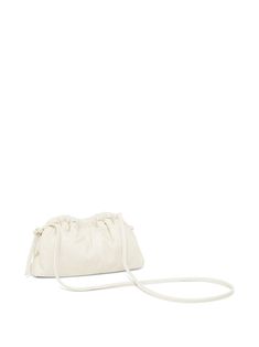 Mansur Gavriel Mini Cloud Leather Clutch Bag - Farfetch White Clutch, Leather Clutch Bag, Mansur Gavriel, Leather Clutch Bags, Unique Logo, Pearl Size, Lambskin Leather, Leather Clutch, Timeless Pieces