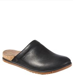 Comfortable Synthetic Clogs With Leather Sole, Leather Clogs With Branded Insole For Walking, Outdoor Leather Clogs With Cork-bed Midsoles, Leather Clogs With Cork-bed Midsoles For Outdoor, Outdoor Leather Clogs With Branded Insole, Leather Footbed Slip-on Clogs For Walking, Leather Clog, Leather Clogs, Dillard's