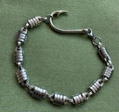 Sturdy Stainless Steel Fish Hook Bracelet , Fisherman, Men's Fishing Jewelry, Mens Hook Bracelet - Etsy Fishing Necklace, Adjustable Bracelet With Hook And Links, Fish Hook Bracelet, Fish Jewelry, Fish Necklace, Hook Bracelet, Fish Man, Fish Hook, Cool Items