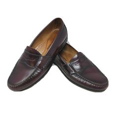 Johnston & Murphy Men's 8.5M Penny Loafer Shoes Mahogany Style 15-1093 Brazil Fair condition. The leather on these are in wonderful shape but the soles need replaced or repaired. The heel is worn in spots and the sole has a hole. How we rate condition: Fair: Used. Functional. Multiple flaws or defects. Policies  *Everything that comes with the item will be in the picture. If its not shown or specifically stated, its not included.  *Colors vary across monitors and may appear a different color on Vintage Slip-on Dress Shoes For Semi-formal Occasions, Vintage Slip-on Loafers For Business Casual, Vintage Moc Toe Semi-formal Loafers, Vintage Moc Toe Loafers For Semi-formal Occasions, Vintage Semi-formal Moc Toe Loafers, Vintage Moccasins With Rubber Sole For Formal Occasions, Vintage Formal Moccasins With Moc Toe, Johnston Murphy, Penny Loafers