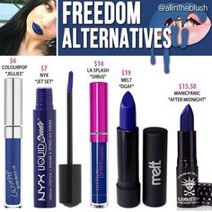 Kylie Jenner lip kit dupe Freedom Inexpensive Makeup, Kylie Lipstick, Blue Lipstick