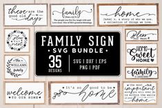 the family sign svg bundle